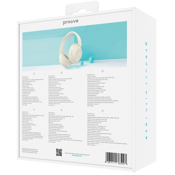 Bluetooth-гарнітура Proove Player with ANC Beige (HPPY00010007) (Код товару:39767) Харків - зображення 4