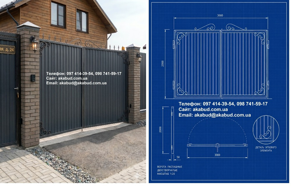 Металоконструкції Кривий Ріг — Ворота, Навіси, МАФи Кривой Рог - изображение 2