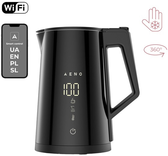 Электрочайник AENO AEK0007S 1.7 л черный Київ - зображення 2