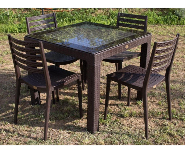 Стілець Зара пластиковий коричневий Дніпро - зображення 2