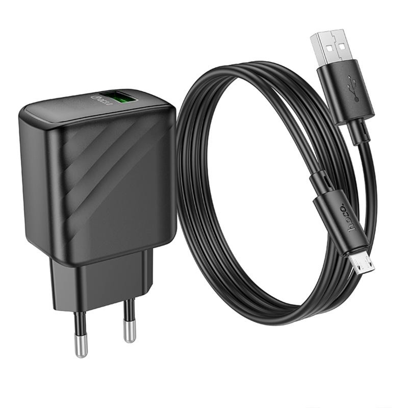 СЗУ Hoco CS21A Rich QC3.0 18W (1USB-A) + кабель USB to MicroUSB Херсон - изображение 7