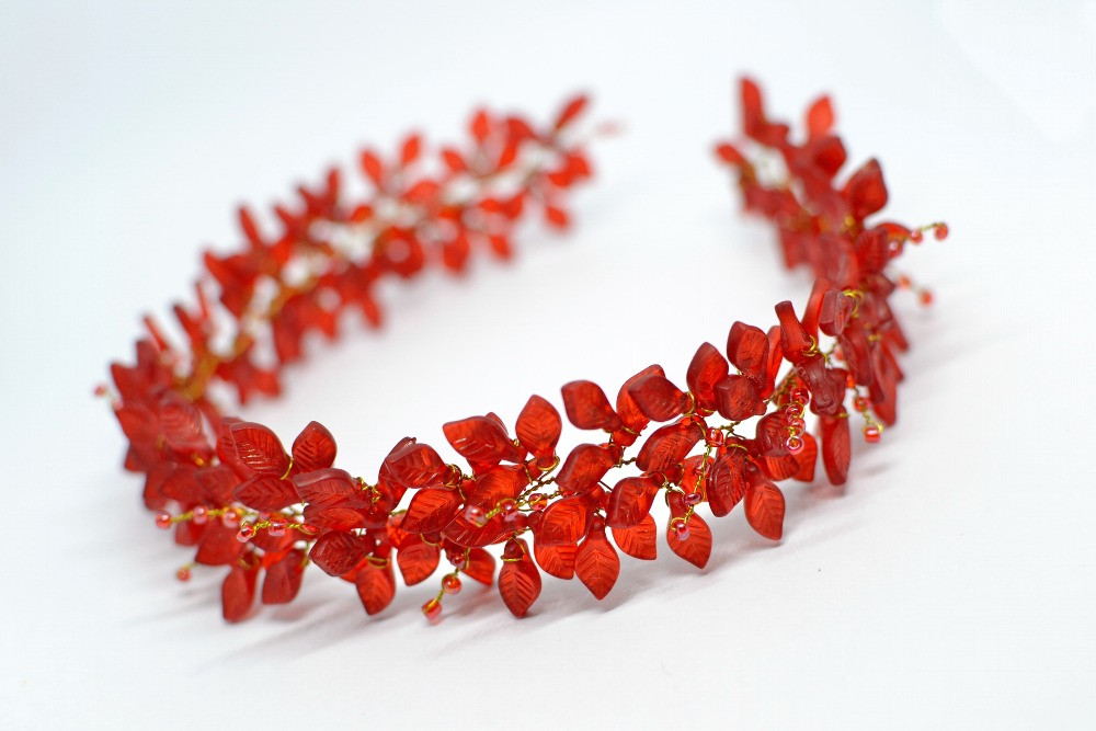 Прикраса для волосся, діадема, віночок. довжина 30 см ширина 2,5 см. Ровно - изображение 1