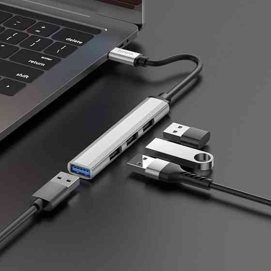 Уценка Переходник Hoco HB26 4in1 (Type-C to USB3.0+USB2.0*3) Херсон