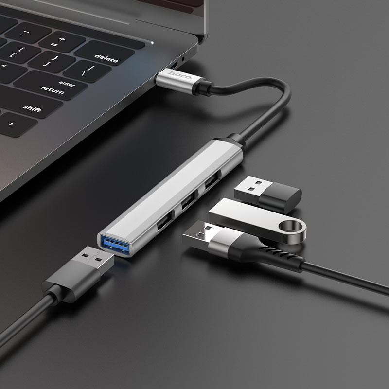 Уценка Переходник Hoco HB26 4in1 (Type-C to USB3.0+USB2.0*3) Херсон - изображение 5