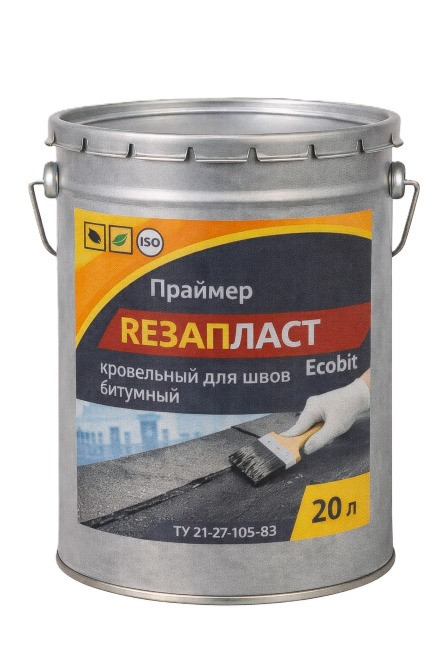 Праймер РЕЗАПЛАСТ Ecobit ведро 20,0 л кровельный для швов резино-битумный ТУ 21-27-105-83 Дніпро - зображення 1