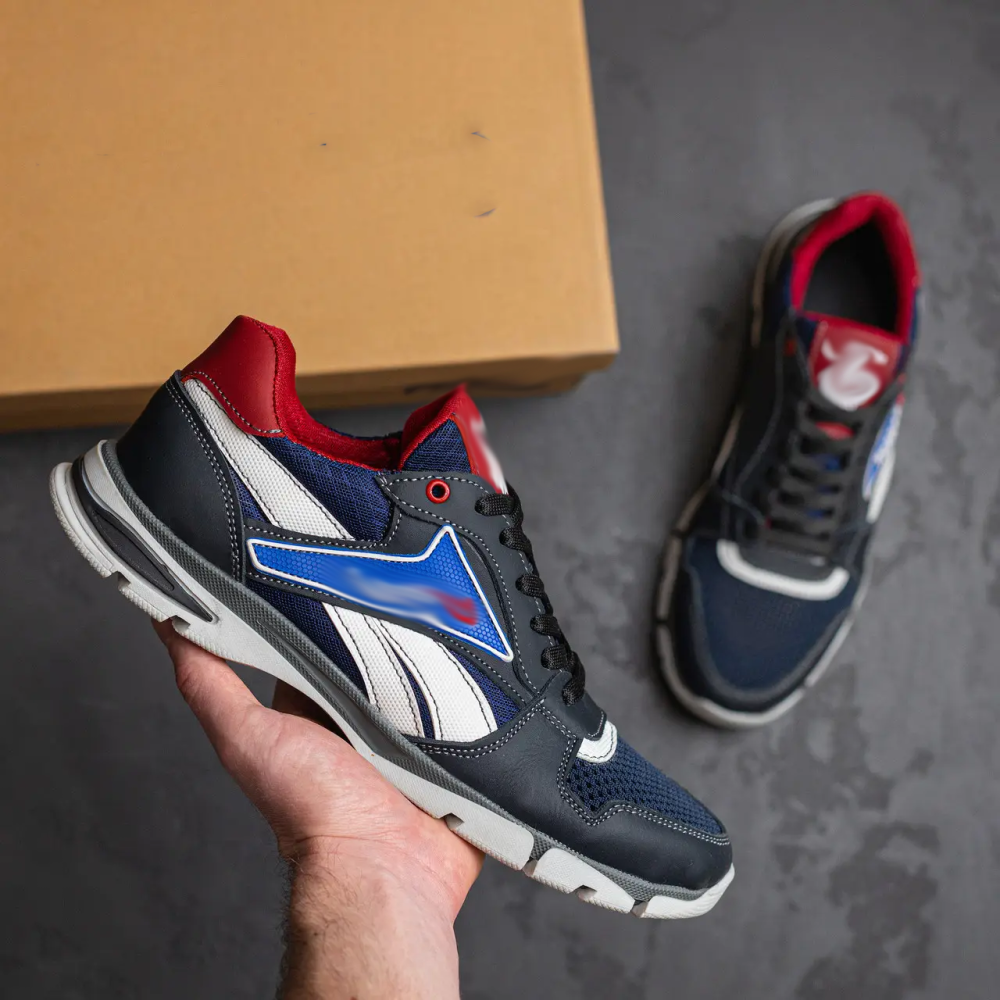 Мужские летние кроссовки сетка Street Style Blue Киев - изображение 9