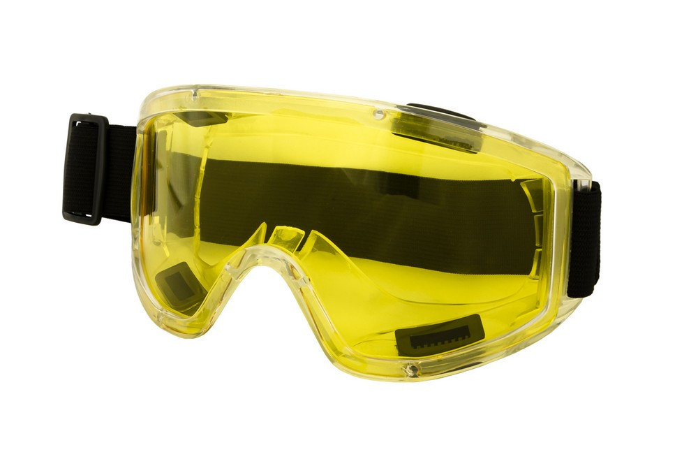 Очки-полумаска закрытые MASTERTOOL ANTI-SCRATCH 4 вентиляционных клапана регулируемый ремень l класс Харьков - изображение 1