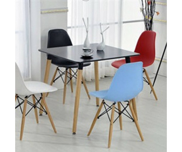 Стіл Нурі квадратний дерев'яний чорний Дніпро - зображення 2