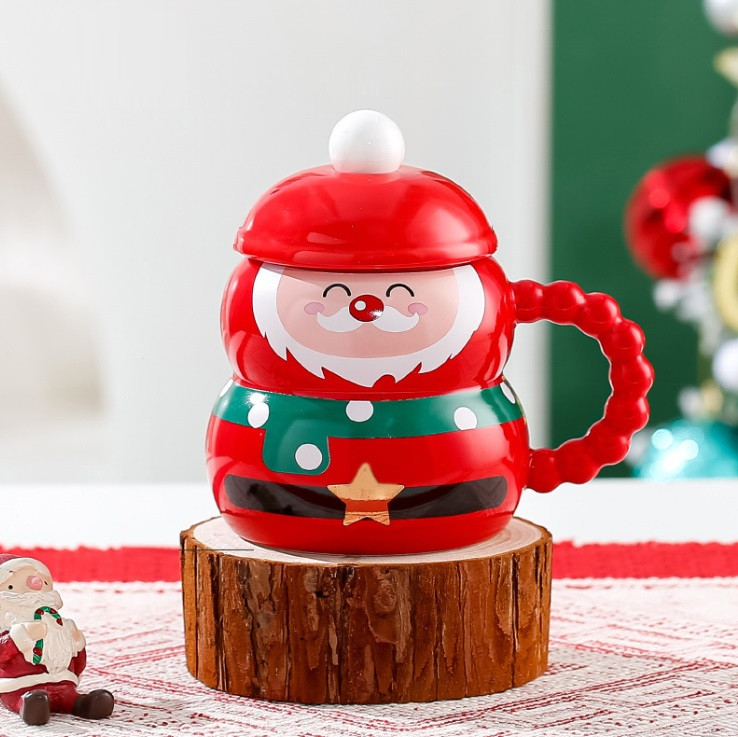 Кружка з кришкою новорічна Merry Christmas 3 13687 400 мл Київ - зображення 1