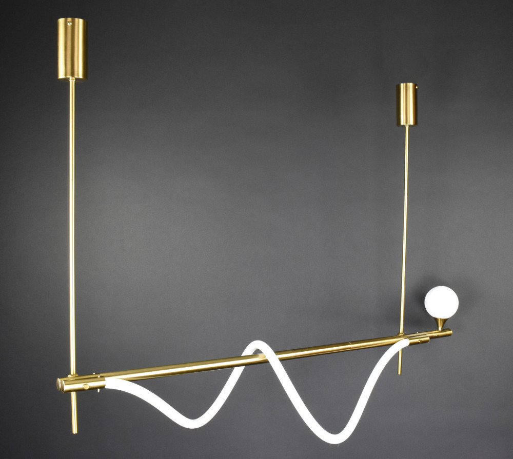 Люстра стельова LED MBJ8-1200 Латунь 40-122х30х120 см. Київ - зображення 1