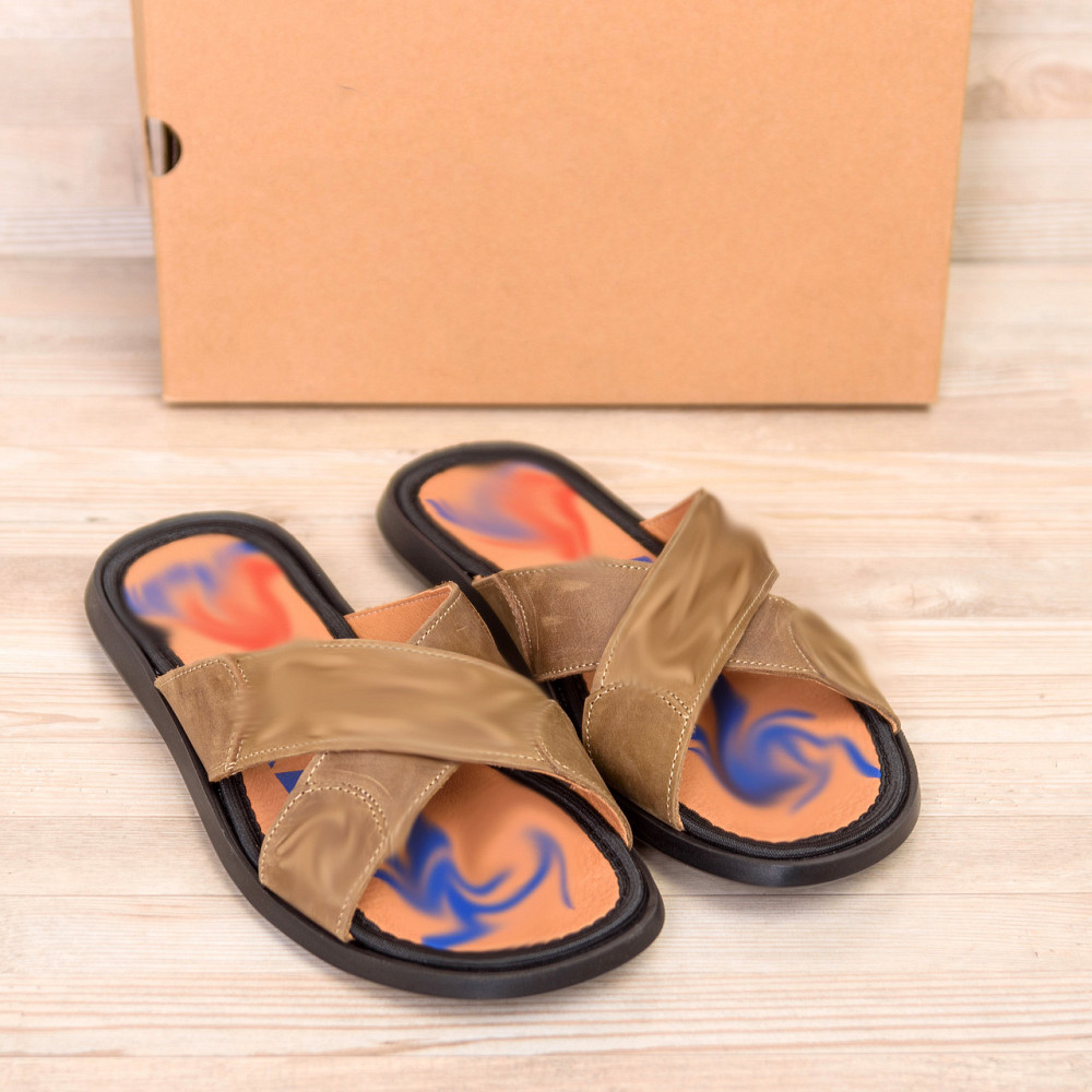 Мужские кожаные  летние шлепанцы-сланцы  CrossFit Київ - зображення 5