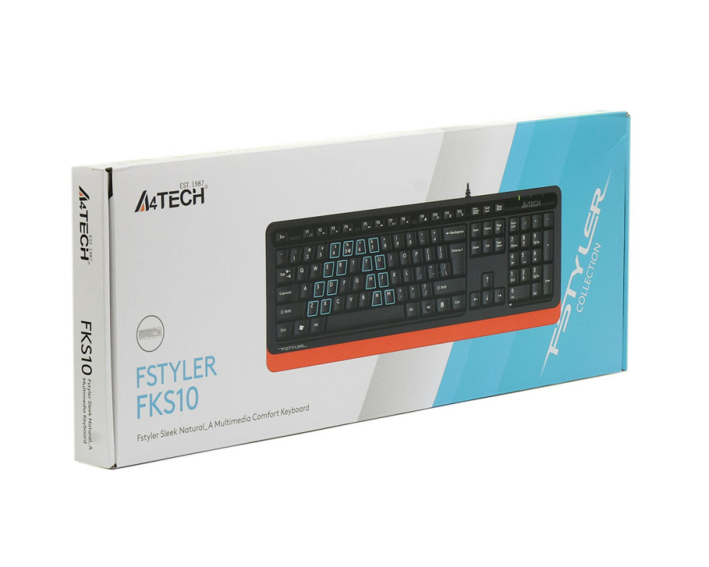 Клавиатура компьютерная проводная A4Tech Fstyler FKS10(Orange) оранжевая Киев - изображение 7