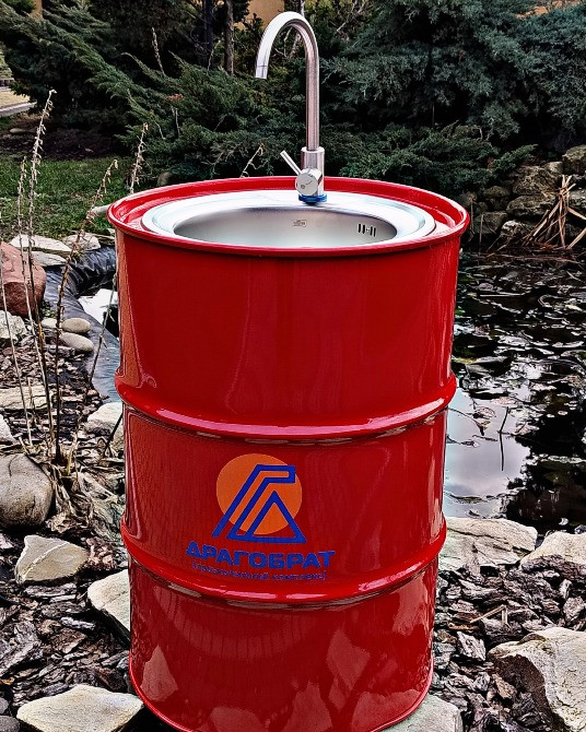 Умивальник з металевої бочки лофт | Дизайнерська раковина з вашим логотипом Киев - изображение 7