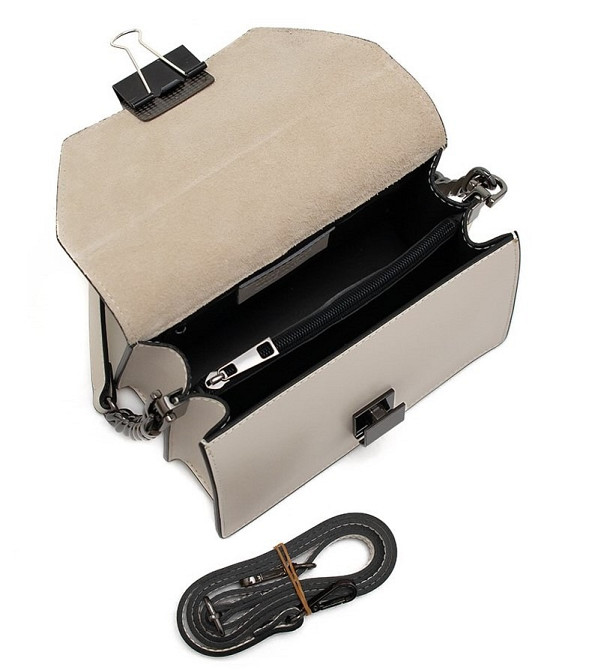 кожаная сумка через плечо женская Италия пудровая , модная повседневная TS000140 Киев - изображение 2