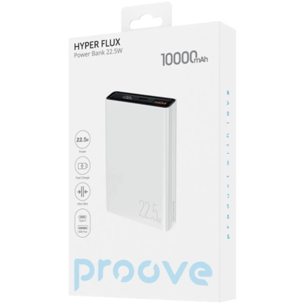 Power Bank Proove Hyper Flux 22.5W 10000mAh White (PBH120120002) (Код товару:40974) Харків - зображення 2