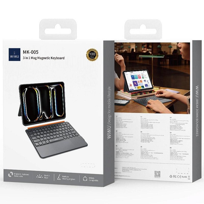 Уценка Чехол-клавиатура WIWU MK-005 3 in 1 for iPad Pro 11" (2024) Херсон - зображення 8