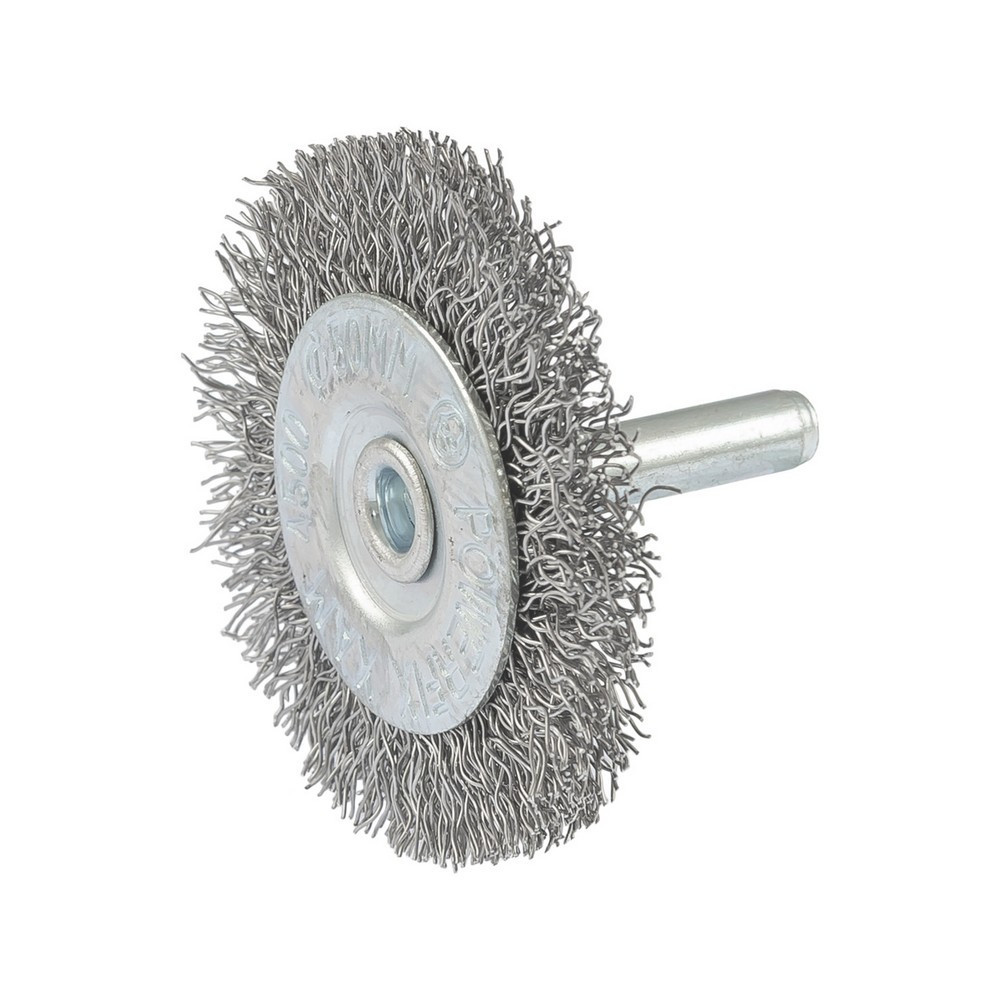 Щетка дисковая MASTERTOOL из рифленой проволоки Ø 50 мм со стержнем ¼" 19-9805 Харьков - изображение 1