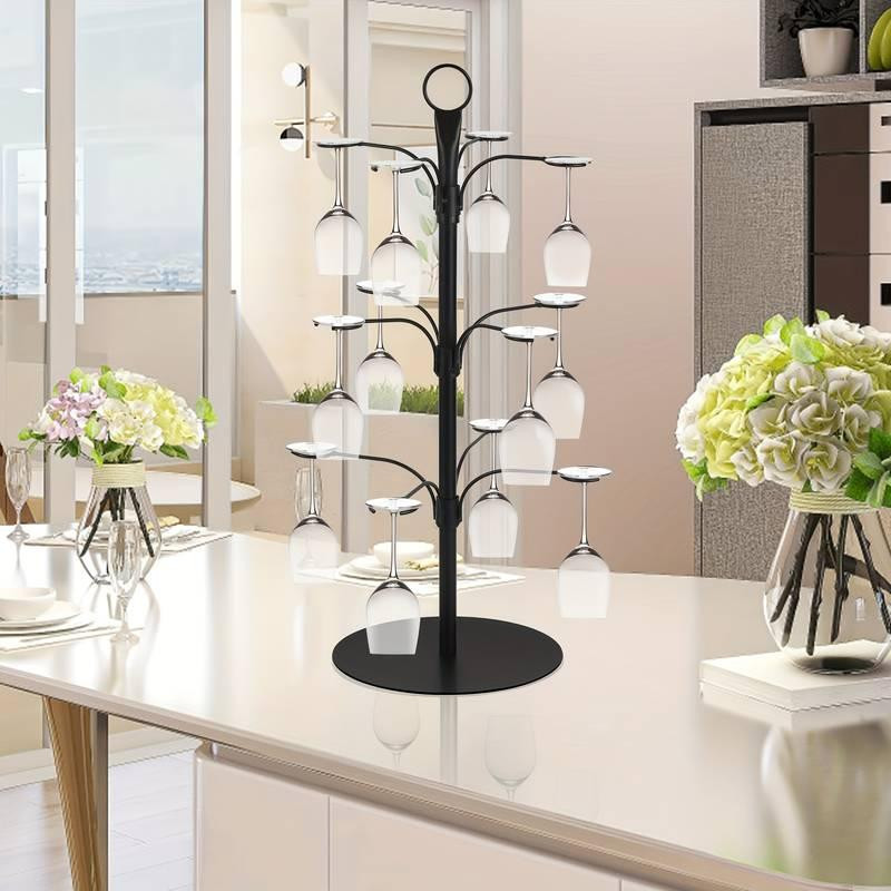 Подставка для коктейльного дерева Leeseph на 12 бокалов черная Одесса - изображение 5