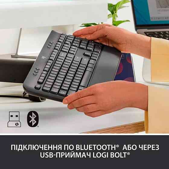Клавиатура компьютерная безпроводная Logitech Signature K650 USB/Bluetooth Graphite 920-010945 графи Киев