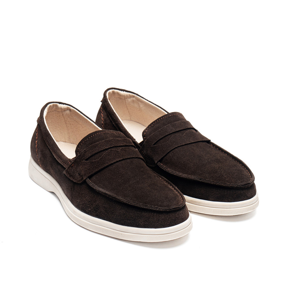 Мужские кожаные лоферы Dark Chocolate Київ - зображення 3