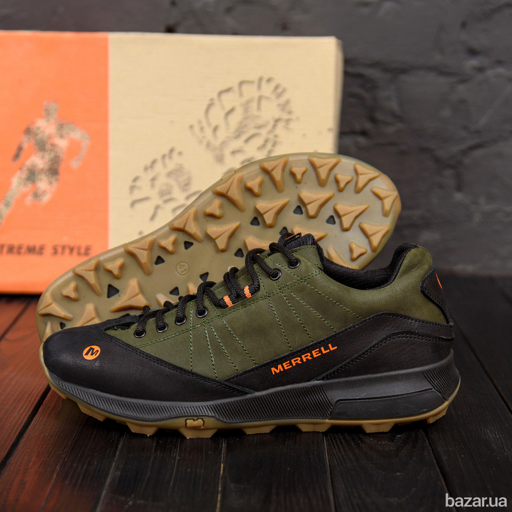 Мужские кожаные кроссовки MERRELL Green Киев - изображение 8