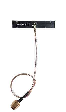 FPC-антенна 2010-2980/3990-5990MHz 4-6dBi, кабель RG178 20 см, RP SMA-male (штырь), на липучке Дніпро