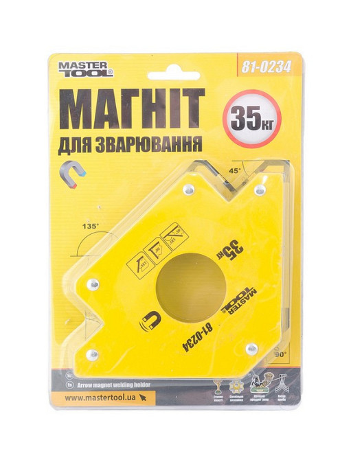Магнит для сварки MASTERTOOL 35 кг 45°/90°/135° 81-0234 Харків - зображення 3