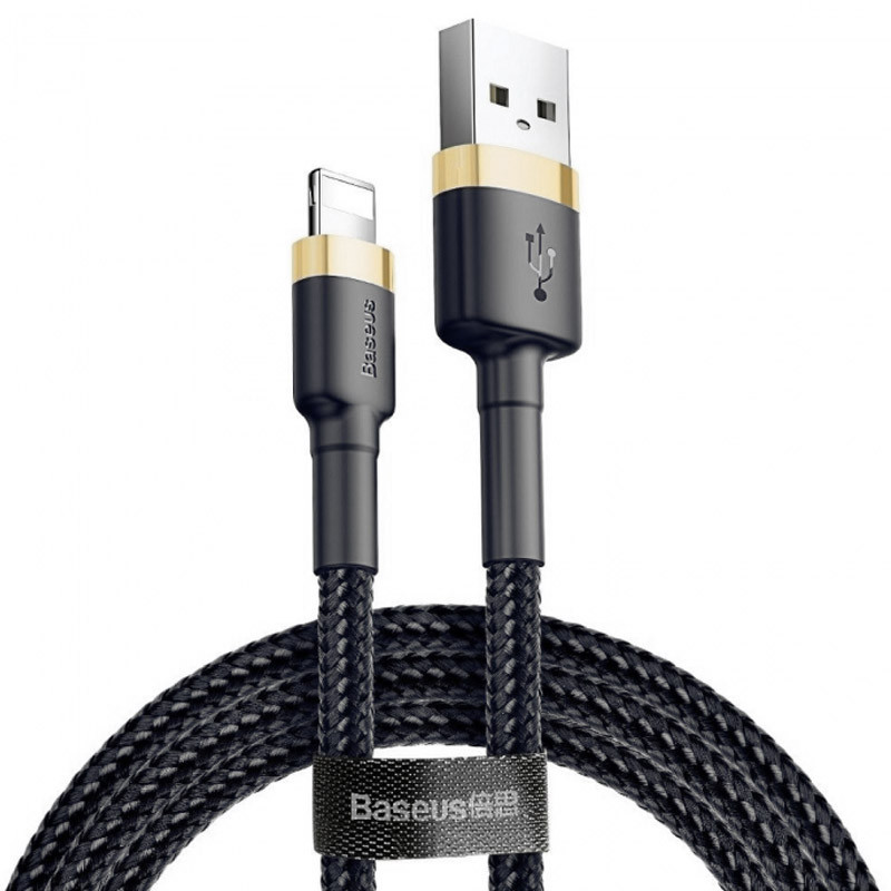 Дата кабель Baseus Cafule USB to Lightning 2.4A (1m) (CALKLF-B) Херсон - зображення 1
