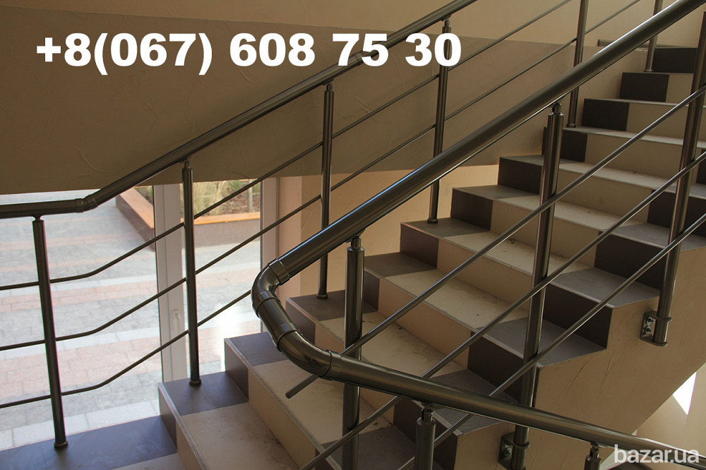 Перила из стекла ограждения из алюминия Одесса - изображение 8