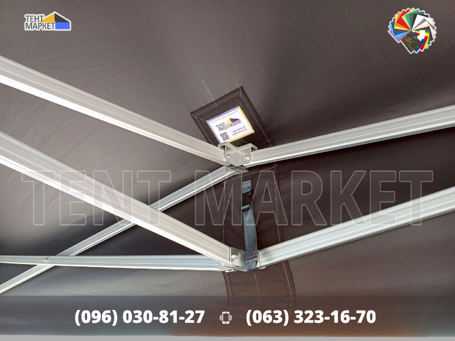 Намет розкладний 8х4. Шатер розсувний Чорний тент трансформер. Виготовлення шатри, тенти для наметів Запорожье - изображение 7