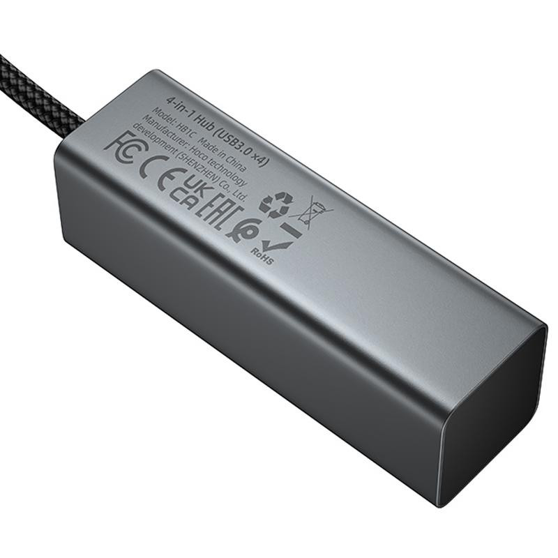 Переходник HUB Hoco HB1C 4in1 (Type-C to 4xUSB 3.0) (1m) Херсон - изображение 7