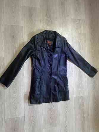 Чорна шкіряна куртка відомого українського бренду, шкірянка, шкіряна куртка Полтава