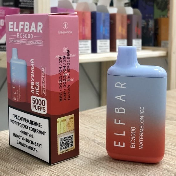 • Кавун з льодом • Електрона сигарета Elfbar BC 5000 тяг, 5% Киев - изображение 2