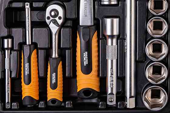 Набор инструментов MASTERTOOL PROFI ¼"&½" 72 шт 4-13 мм 10-27 мм CrV50BV30 противоударный кейс 78-50 Харків