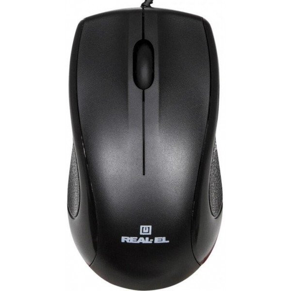 Мишка REAL-EL RM-208 USB Black (EL123200030) (Код товару:13927) Харків - зображення 1