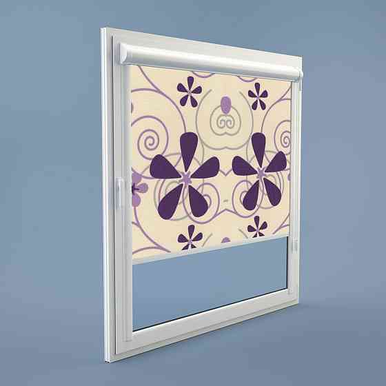 Рулонна штора Rolets Квіти 2-52362-1900 190x170 см закритого типу Пудрово-бузкова Київ