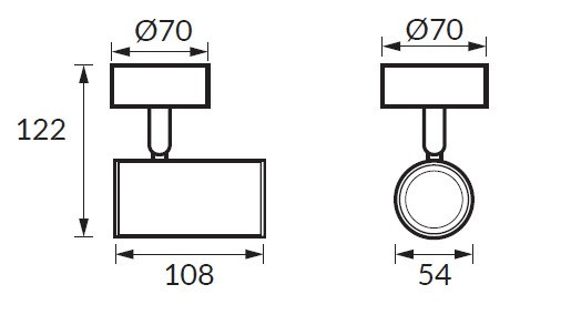 Стельовий світильник/корпус, Strühm Poland, накладний, круглий, білий, 1хGU10, STR-03655 Киев - изображение 2