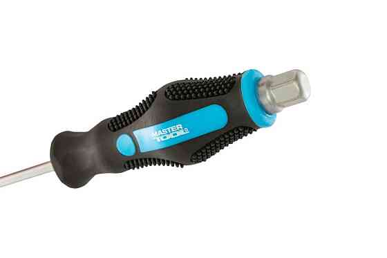 Отвёртка ударная крестовая магнитная MASTERTOOL EXTERNAL HEX PH1х100 мм ручка с TPR покрытием 49-611 Харків