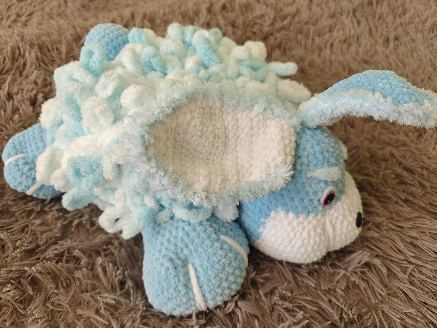 Іграшка Зайчик подушка м'яка в'язана ручна робота Нововолинськ - зображення 4