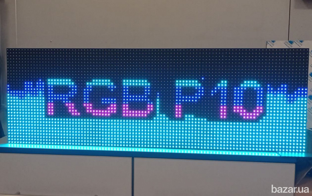 Біжучий рядок RGB Р10 IP65 96х32 Wi-Fi управління для виведення інформації Киев - изображение 1