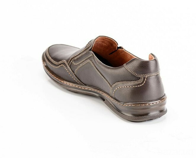 Мужские кожаные туфли Comfort Walk brown Київ - зображення 3