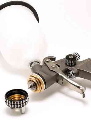 Краскопульт пневматический MASTERTOOL HVLP HQ ВПЛБ 600 мл Ø 1,3 мм круглый/плоский факел 400 л/мин 2 Харків