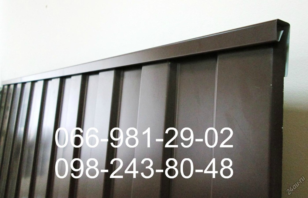 Декоративна планка 2000 мм, Заборная планка 8017 мат. Київ - зображення 5