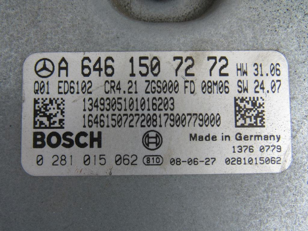 Блок управления двигателем Mercedes Vito 2.2 cdi 2003-2009 (A6461507272) комплект Ковель - зображення 3