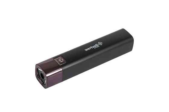 Фонарь WERTVOLL 3 режима LED Li-ion 1200 mAh/t 7000 K/80 lum powerbank ABS 122х25 мм BLACK RX-8002 Харків