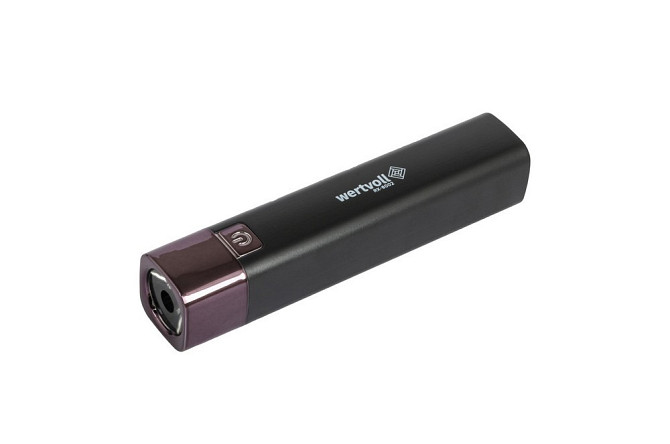 Фонарь WERTVOLL 3 режима LED Li-ion 1200 mAh/t 7000 K/80 lum powerbank ABS 122х25 мм BLACK RX-8002 Харьков - изображение 1