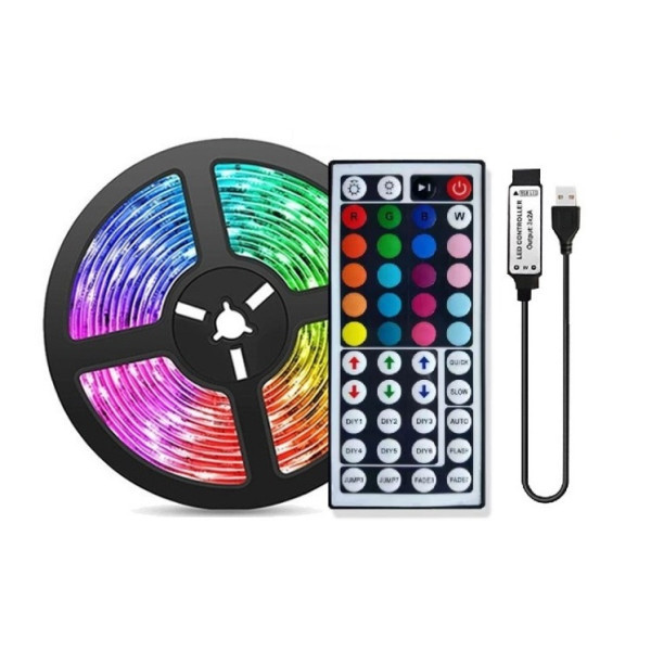 DM LED лента RGB Neon Rope 5m c пультом 5V Харків - зображення 1