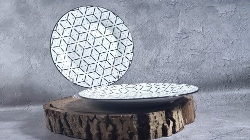 Тарілка десертна SNT Вінтажний сапфір 050-38-01 20 см Київ - зображення 1