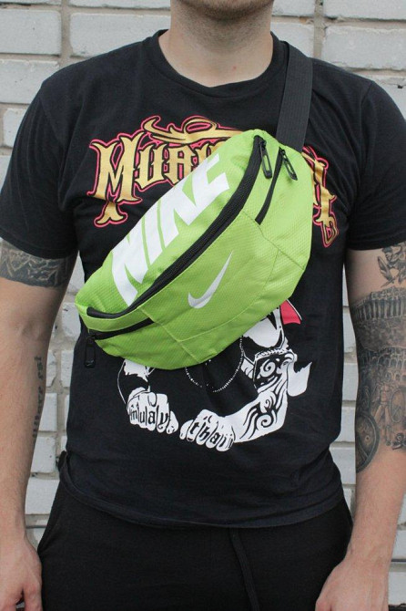 Поясная сумка Nike Team Training (салатовая) сумка на пояс Київ - зображення 7