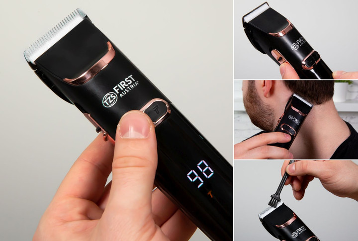 Машинка для стрижки волос в наборе First FA-5676-7 3 Вт черная Киев - изображение 4